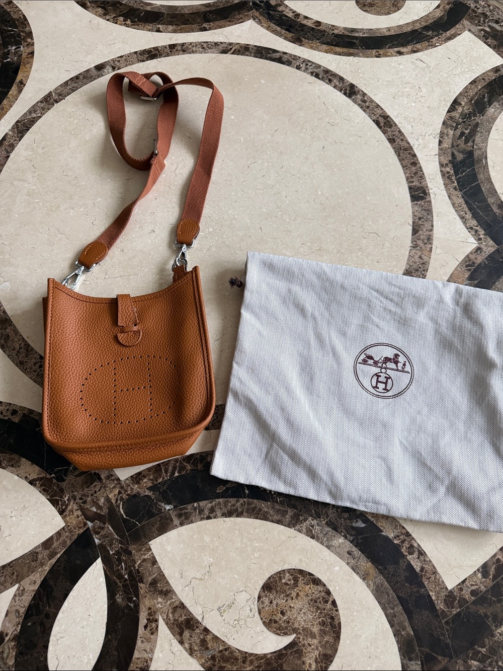 Mini Crossbody Bag in Gold Brown
